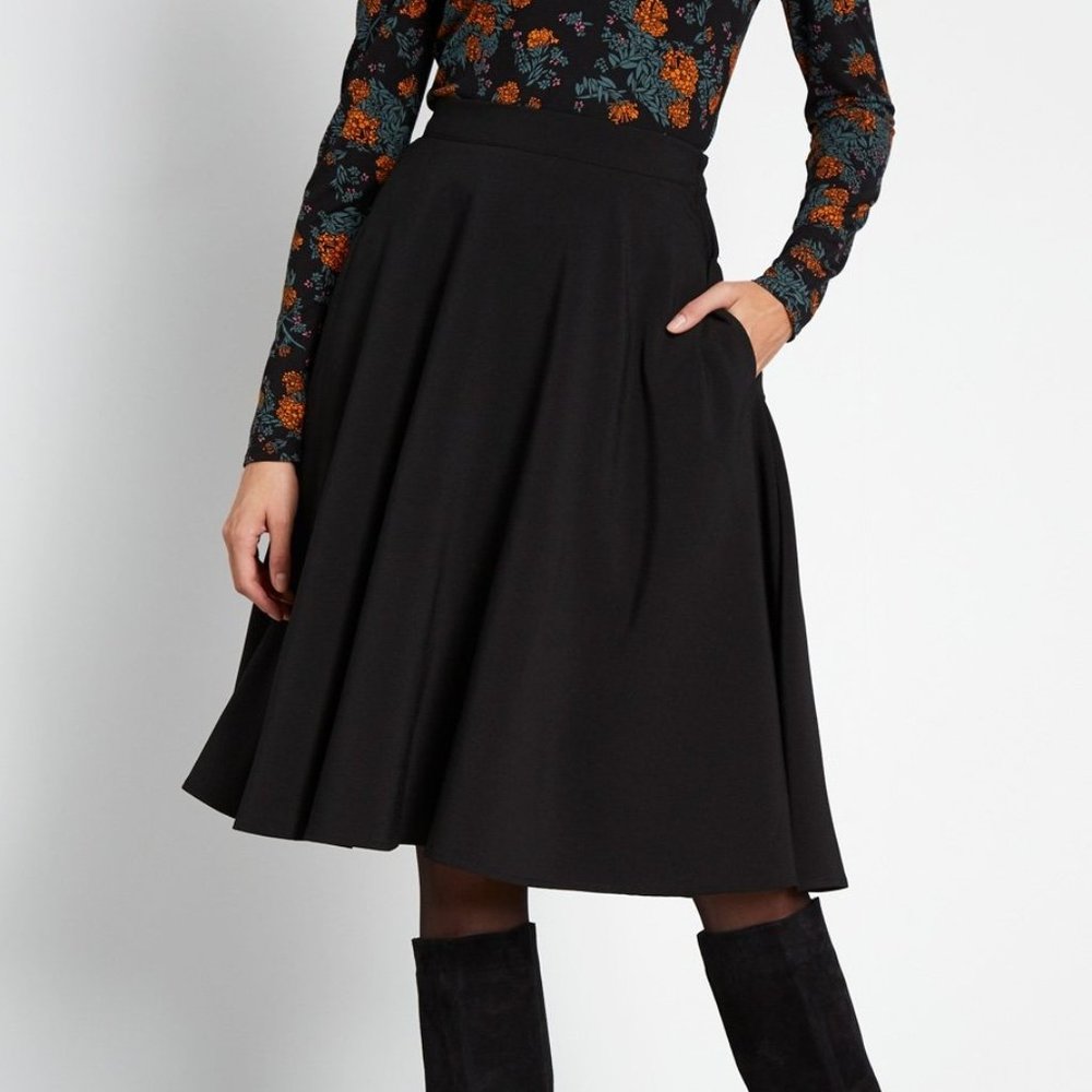 ModCloth Just This Sway A-Line Skirt
